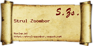 Strul Zsombor névjegykártya